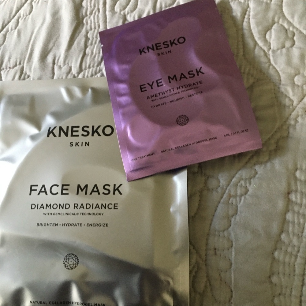 Knesko Skin Diamond Radiance Face and Amethyst Eye Mask Set